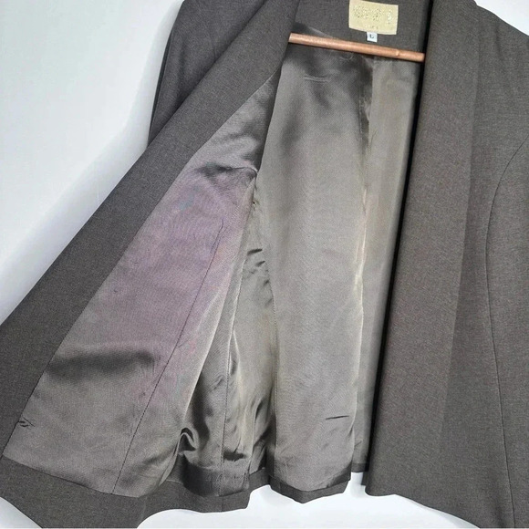 Alberto Makali Brown Open 3/4 Sleeve Blazer Size Large - Picture 7 of 8